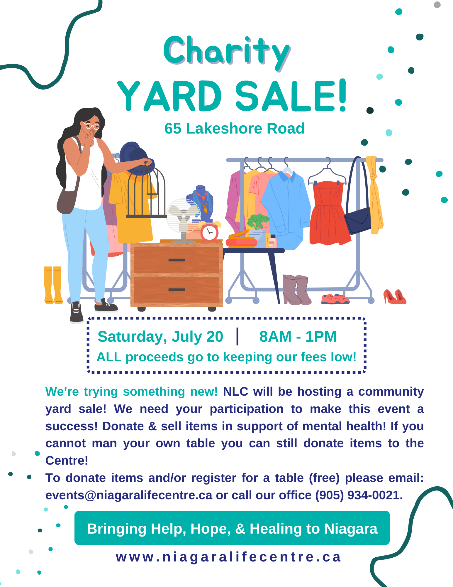 Charity Yard Sale! Niagara Life Centre